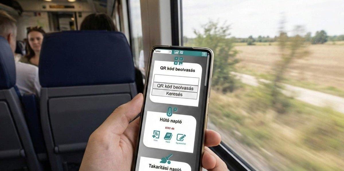 A DIHA mobilalkalmazás útközben megnyitva — a vezető távolról is látja a telephelyek naplóit